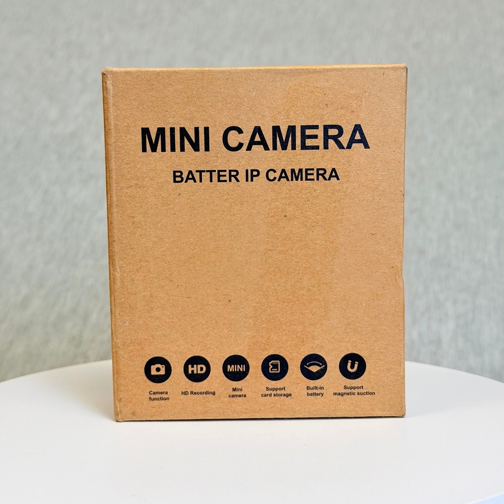 Mini HD IP Camera Wireless Battery Powered Security Camera Magnetic Mount Black